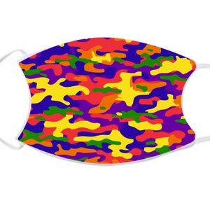 Colorful Camo Adult Filter Pocket Facemask